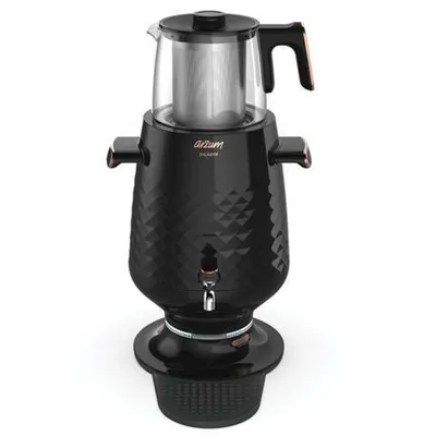 Arzum AR3083 Siyah Cam Demlik Semaver