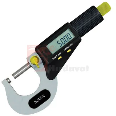 Asimeto AS-116 0-25 mm 0.01 mm Ölçek Dijital Dış Çap Mikrometresi