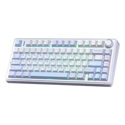 Aula F75 Buz Mavisi Mekanik RGB TKL Gray Switch Kablosuz Makrolu Hot Swap Gaming Klavye