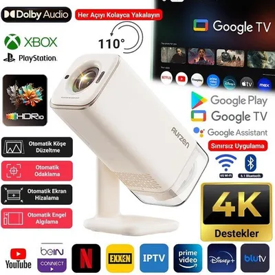 Vankyo Aurzen Boom Air 300 Ansı Lümen Google TV Projeksiyon Cihazı