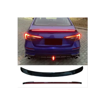 Auto GP Honda Civic FE1 Ledli Pianoblack 2021+ Bagaj Üstü Spoiler