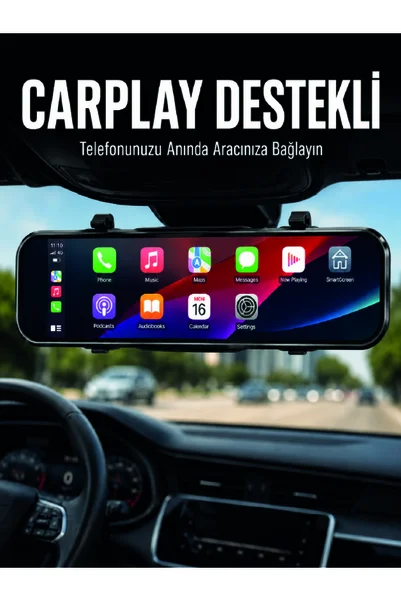 AyPenye Ayna Carplay Araç İçi 9.66 İnç IPS Ekran Geri Görüş Kamerası Destekli