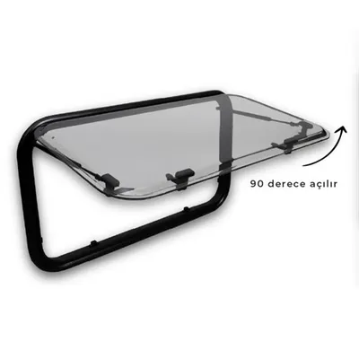 Babarvy 90x50cm Amortisörlü Karavan Penceresi ve Camı