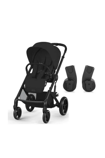 Cybex Balios S Lux Black | Moon Black + Ana Kucağı Adaptörü