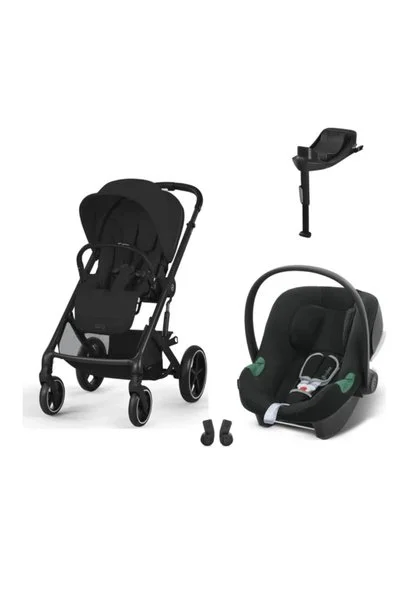 Cybex Balios S Lux Travel Sistem | Black Moon Black & Aton B2 Bazalı Volcano Black