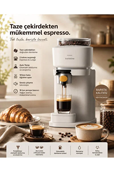 Philips Baristina Yarı Otomatik Espresso Makinesi