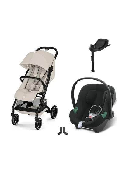 Cybex Beezy Travel Sistem | Dune Grey & Aton B2 Bazalı Volcano Black