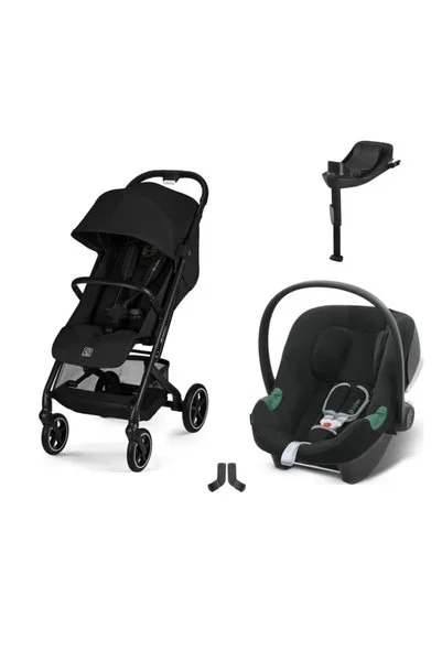 Cybex Beezy Travel Sistem | Magic Black & Aton B2 Bazalı Volcano Black