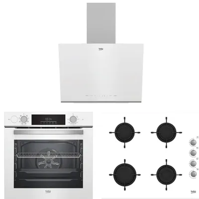 Beko BDE6062 B - BFC631 B - BOCD T6510EB Beyaz 3'lü Ankastre Set