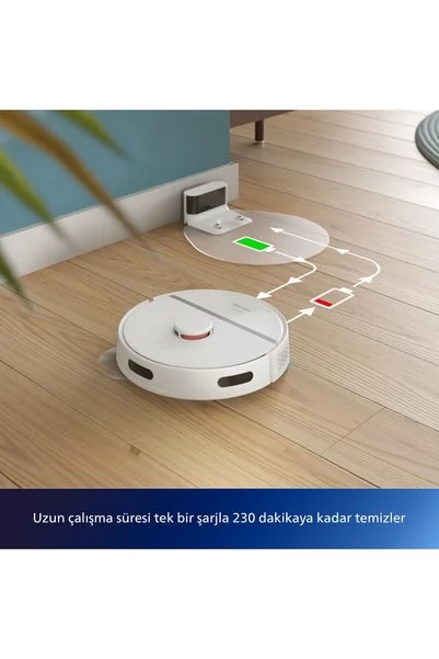 Philips Beyaz Akıllı Robot Süpürge - 1 YIL EK GARANTİ HEDİYE