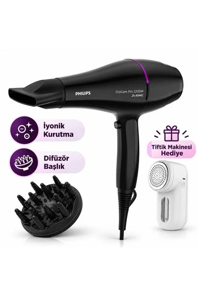 Philips Bhd274/00 Drycare Pro Profesyonel Saç Kurutma Tiftik Makinesi hediye(Onerous)