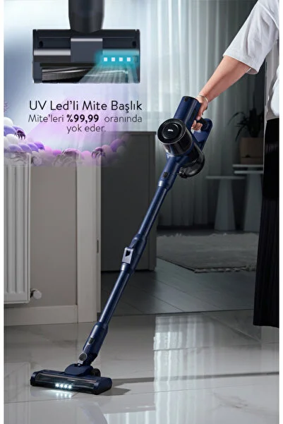Sinbo Bldc Motorlu Dikey Kablosuz Şarjlı Led Aydınlatmalı Süpürge Svc-8620 - (UV LED'Lİ Mite Başlık )