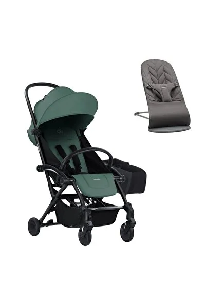 BabyBjörn Bliss Ana Kucağı Petal Woven Anthracite & Bumprider Connect³ Black-Olive Bebek Arabası - Y