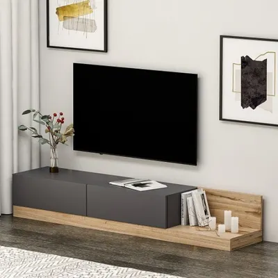 BMdekor Masal Antrasit Çırağan 180 cm Tv Sehpası