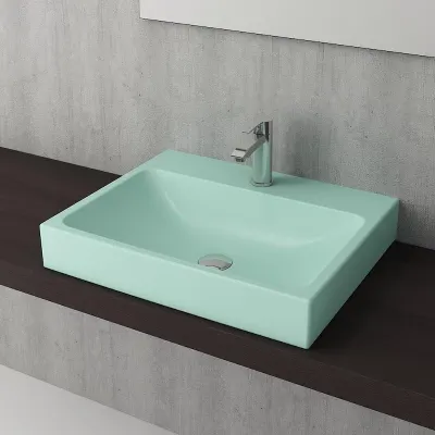 Bocchi Scala 60 cm Tezgah Üstü Mat Yeşil Lavabo