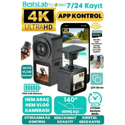 Botslab 360+ V9H 4K Aksiyon Kamera