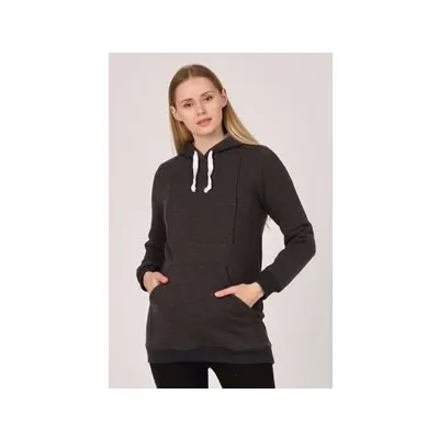 BUSA Hamile Emzirme Detaylı Termal Kapüşonlu Sweatshirt Kırmızı
