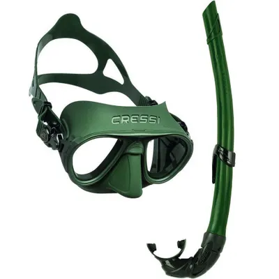 Cressi Calibro Maske Corsica Şnorkel Seti Yeşil