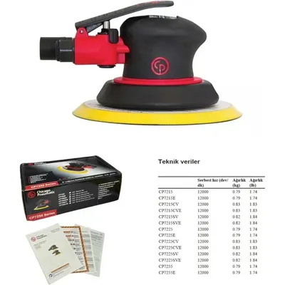 Chicago Pneumatic Chicago CP7255E Pneumatic Orbital Havalı Zımpara Makinesi