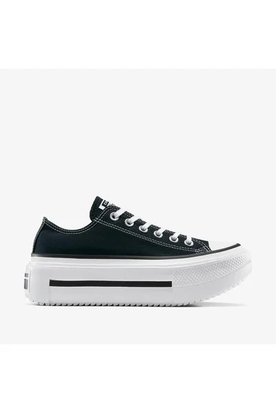 Converse Chuck Taylor All Star Lift Double Stack Pl Kadın Siyah Sneaker
