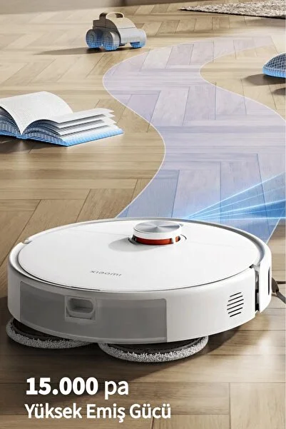 Xiaomi Çift Döner Paspas Hareketli Kenar Temizleme kollu Robot Vacuum Pro Akıllı Robot Süpürge 15.000Pa
