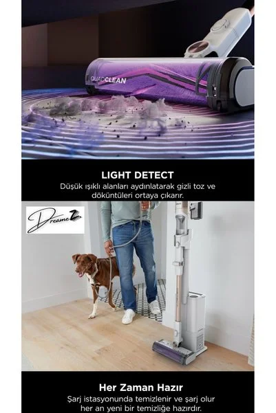 Shark Clean&Empty Pet Pro Auto-Empty Sistemli Şarjlı Dikey Süpürge 2L,DIRTDETECT TECHNOLOGY