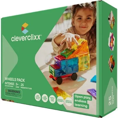 Cleverclixx Wheels Pack Intense 25 Parça 3+ Yaş Manyetik Blok
