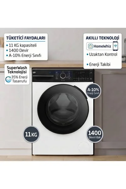 Beko CM 11142 11 KG 1400 DEVİR ÇAMAŞIR MAKİNESİ