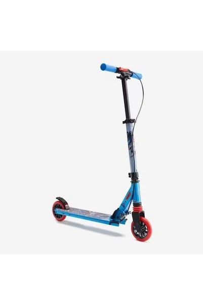 Decathlon Çocuk Scooter - Süspansiyon ve Gidonda Fren - Baskılı Mavi - MID 5