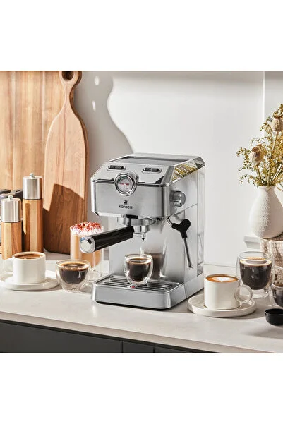 Karaca Coffee Art Süt Köpürtücülü 20Bar Basınçlı Premium Espresso, Latte, Cappuccino, Americano Makinesi