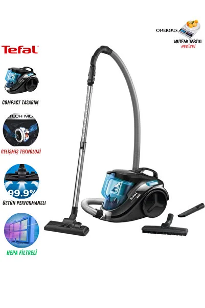 TEFAL Compact Power Cyclonic Toz Torbasız Elektrikli Süpürge, Onerous Tartı