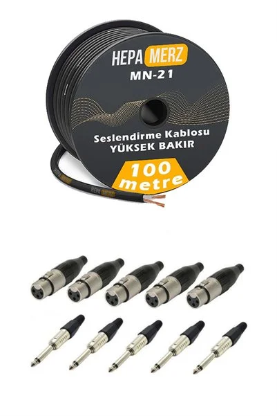 Lastvoice Connection Paket-6 mikrofon Kablosu Xlr Konnektör paketi