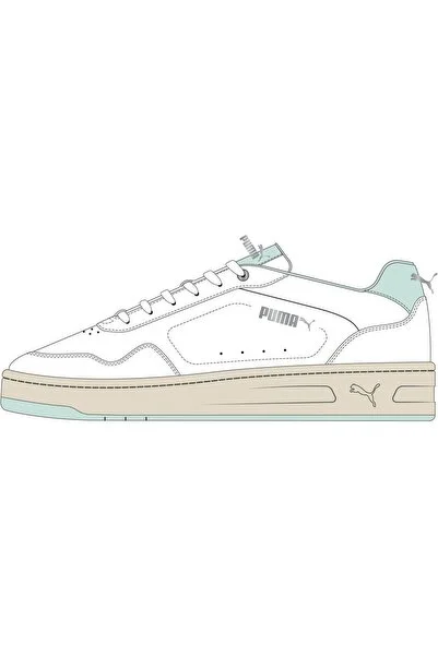 Puma Court Classy PUMA White-Peaceful Blue-PU