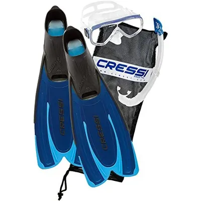 Cressi Agua Onda Mexico Mavi Palet Maske Şnorkel Set
