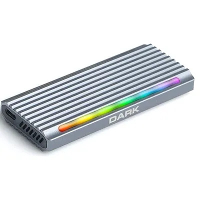 Dark DK-AC-DSEM5 USB 3.2 Gen2 Type C - M.2 NVMe & NGFF SATA SSD Rgb Ledli Disk Kutusu