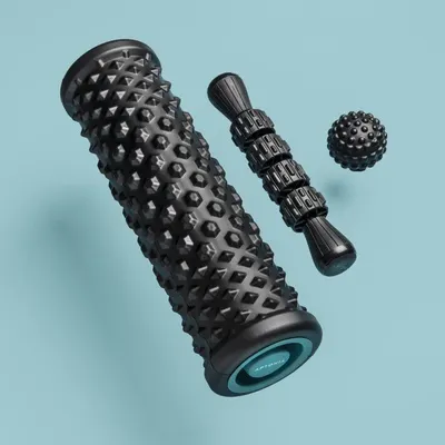 Decathlon Masaj Seti / Masaj rulosu, topu ve çubuğu