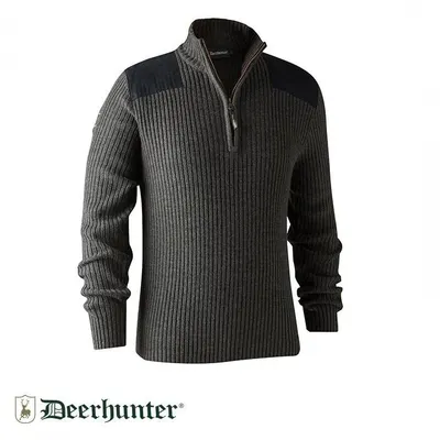 Deerhunter Rogaland Yarım Fermuarlı Yeşil Kazak M