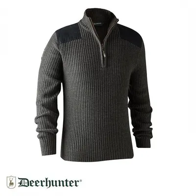 Deerhunter Rogaland Yarım Fermuarlı Gri Kazak S