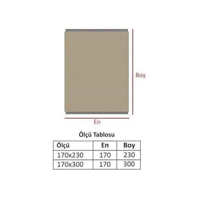 Denizli Concept Trendy Bej 170x300 cm Koltuk Örtüsü