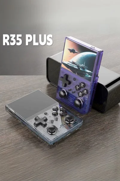 L'eDoren DR35 Plus Taşınabilir Retro Oyun Konsolu Linux Sistemi 64G Kart 15000+ Oyun, 3.5 Inç IPS Ekran