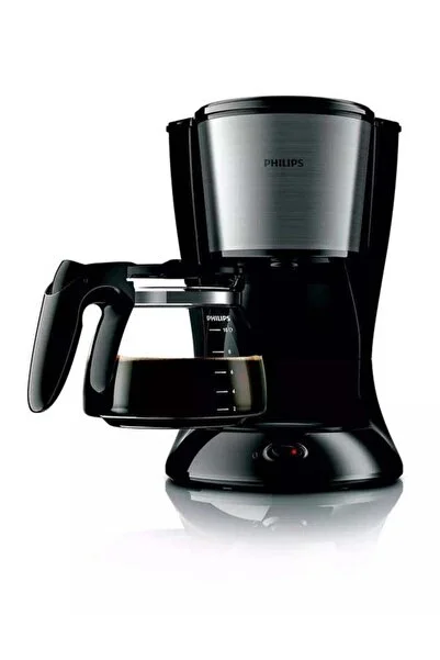 Philips Drip Coffee Maker - 1.2L, Up to 15 Cups, Glass Jug, Auto Off Function, Silver/Black - HD7462/20