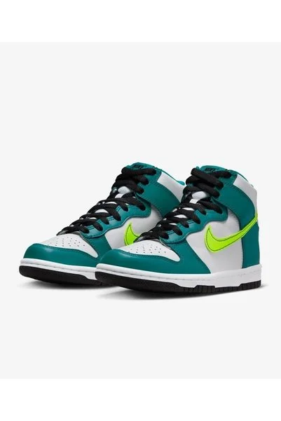 Nike Dunk Higgh Orange/Black-Green/White (Dar Kalıp)