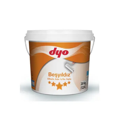 Dyo Beşyıldız Beyaz 20 kg Silikonlu Mat İç Cephe Duvar Boyası
