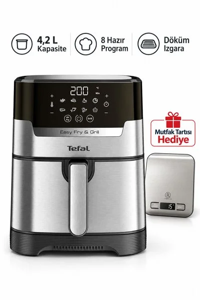 TEFAL Easy Fry & Grill Precision Airfryer 4,2 L Kapasite 8 Hazır Program Mutfak Tartısı Hediye