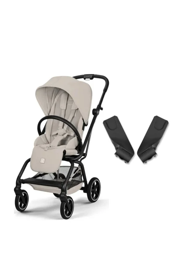 Cybex Eezy S Twist+2 360° | Dune Grey + Ana Kucağı Adaptörü Gri