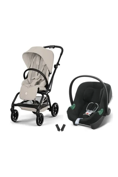 Cybex Eezy S Twist+2 Travel Sistem | Dune Grey & Aton Volcano Black