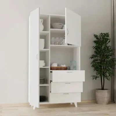 Evdemo Kayra Beyaz Çok Amaçlı Mutfak Dolabı