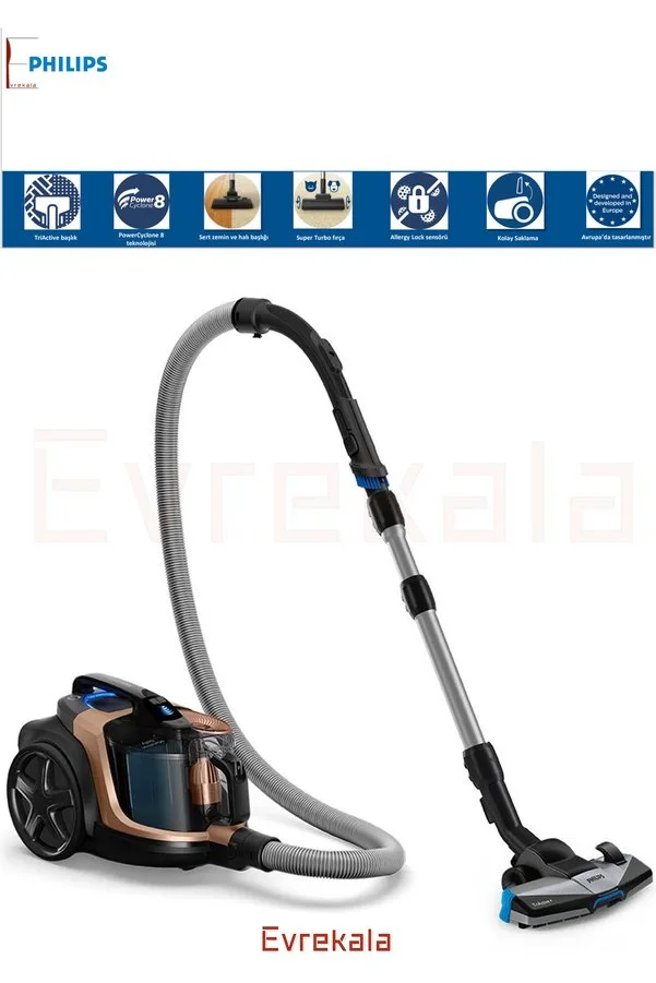 Philips Evrekala Toz Torbasız Süpürge Philips Marathon Turbo Hayvan Dostu -Yetkili Evrekala- Yeni Seri