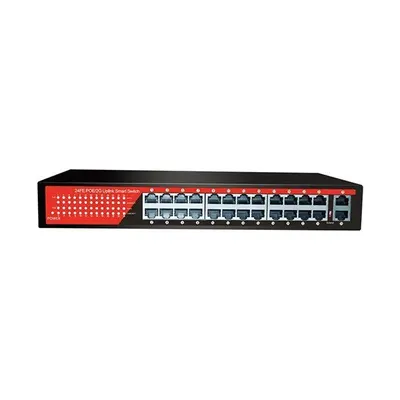 Ezcool EZ-24PSF 24xFE+2xGE 320 Watt Yönetilmez Poe Switch
