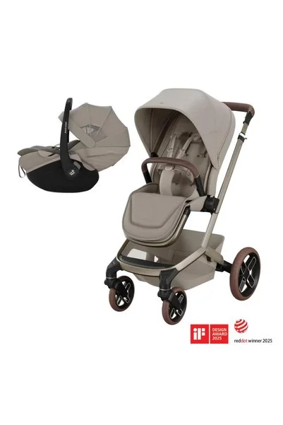 MAXİ-COSİ Fame-Pebble Slide Pro Led Işıklı Entegre Telefon Şarj Üniteli Bebek Arabası Sand